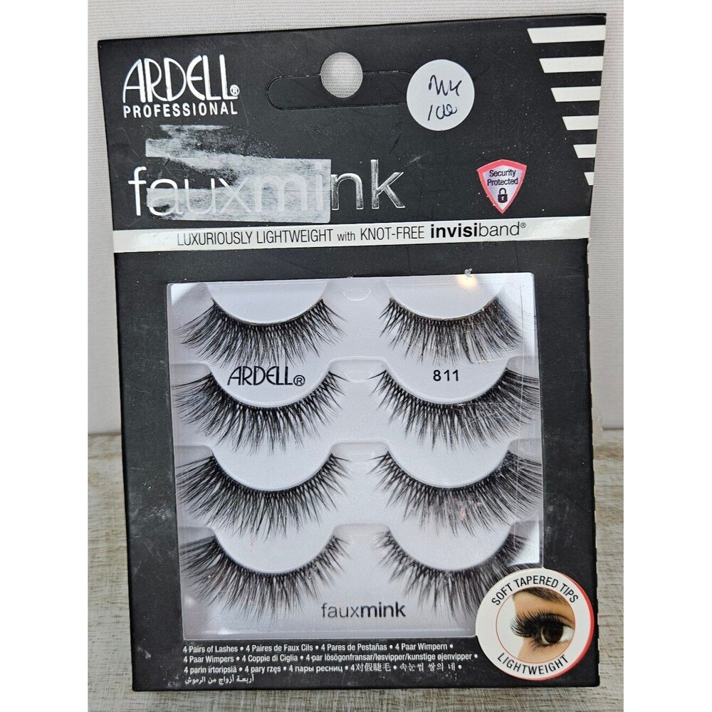 Ardell Faux Mink 811 False Eyelashes 4 Pairs Pack Black NWT New